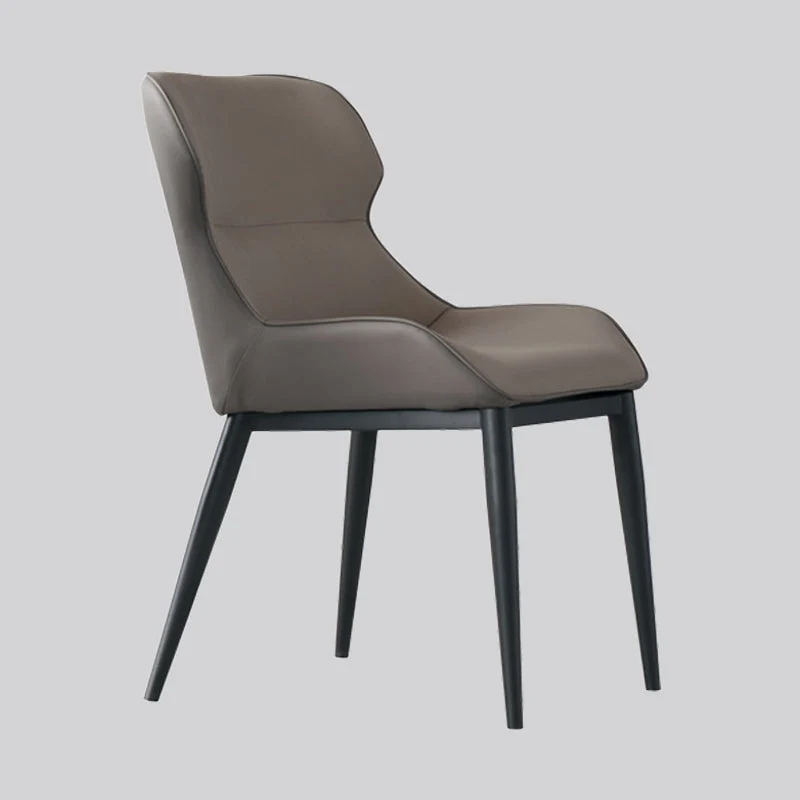 Poltroncina stile moderno con schienale alto e gambe metallo per uso domestico (set di 2) Clearhalo