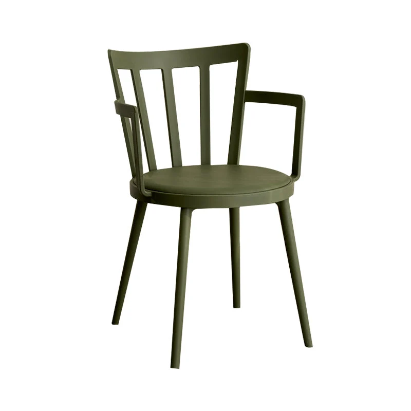 Poltroncina stile moderno con schienale plastica Winsor per interni per sala da pranzo Clearhalo
