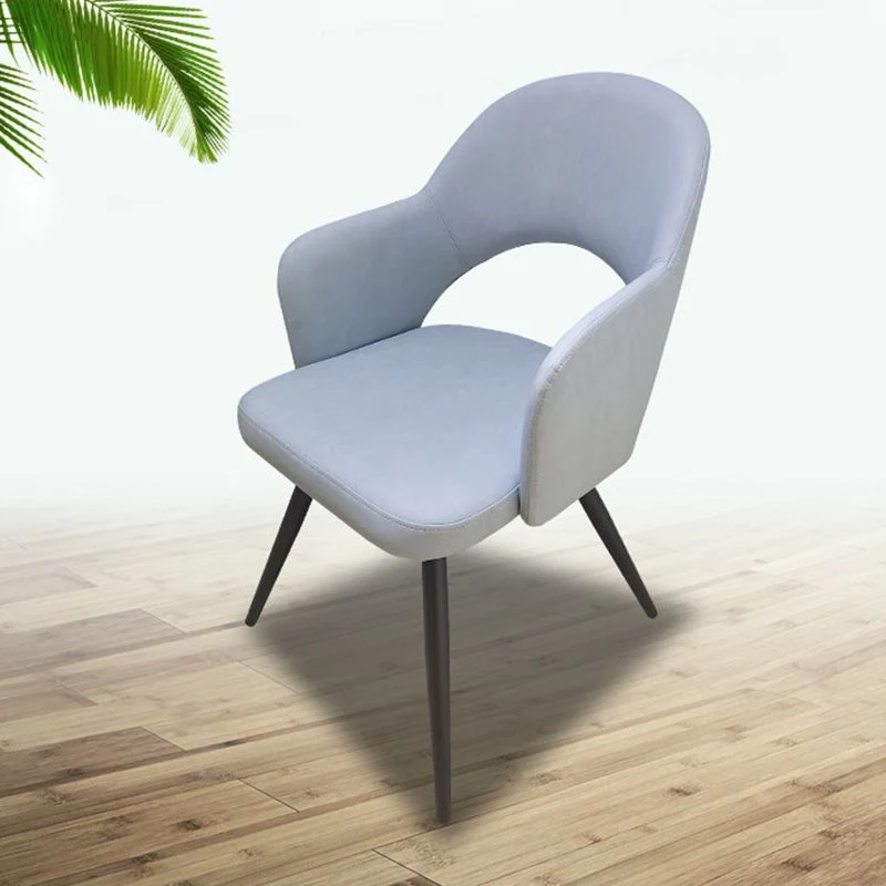 Poltroncina stile moderno Sedia da sala da pranzo con schienale aperto per la casa Clearhalo