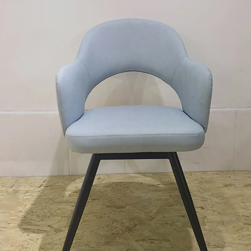 Poltroncina stile moderno Sedia da sala da pranzo con schienale aperto per la casa Clearhalo