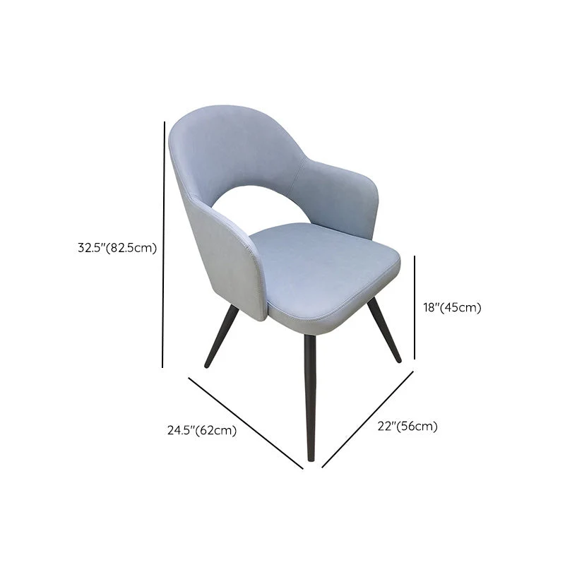 Poltroncina stile moderno Sedia da sala da pranzo con schienale aperto per la casa Clearhalo