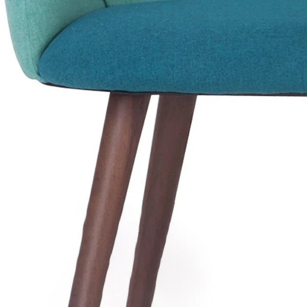 Poltroncina tessuto con finitura opaca Sedia da pranzo scandinava con schienale massiccio (set di 2) Clearhalo