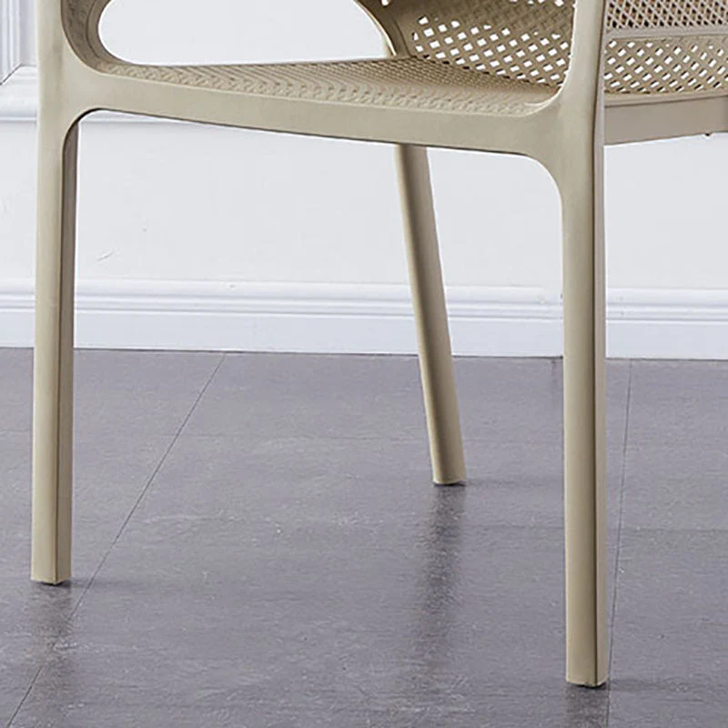 Poltroncine da pranzo contemporanee impilabili con gambe plastica Clearhalo