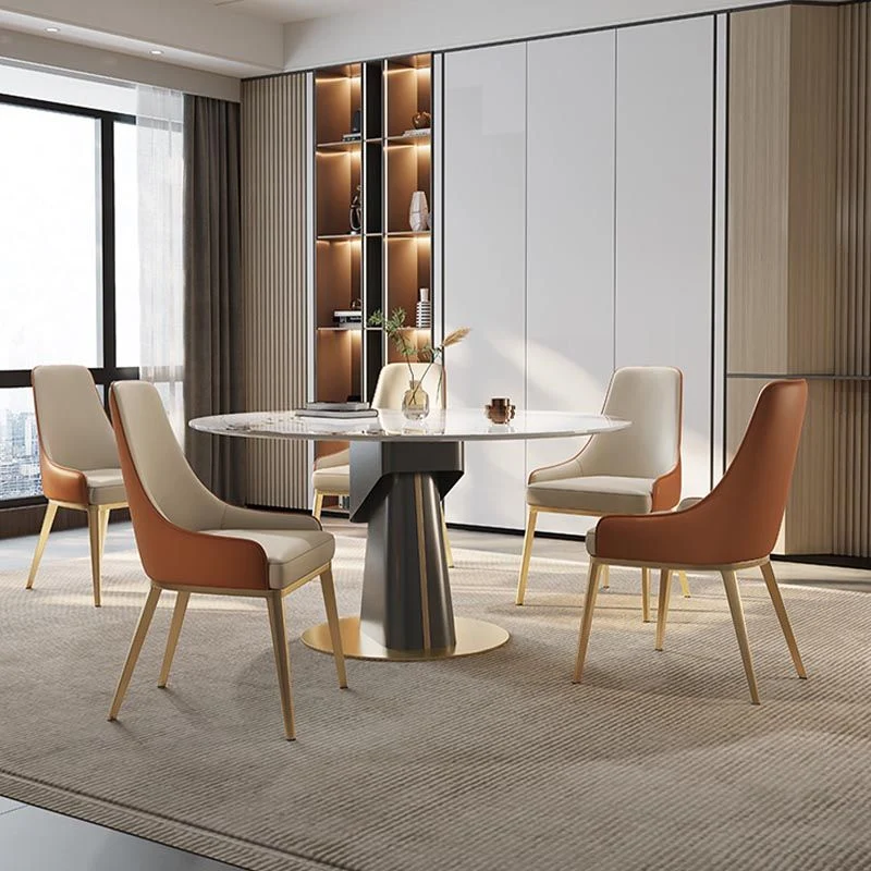 Poltroncine da pranzo stile nordico glam per cucina con gambe metallo Clearhalo
