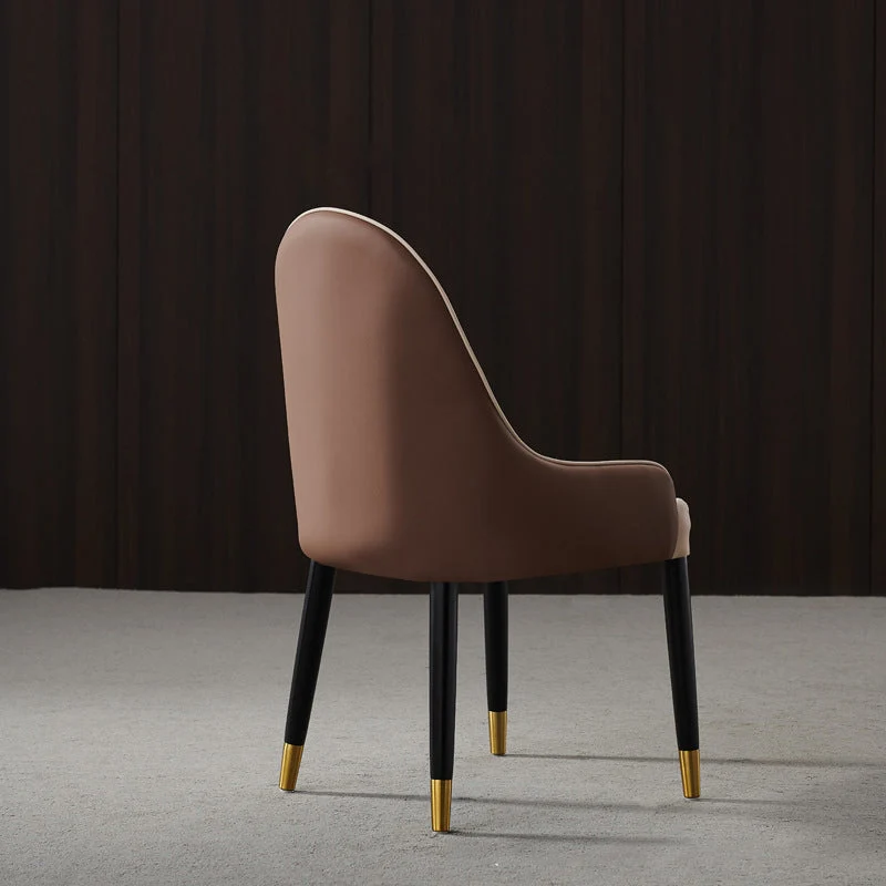 Poltroncine scandinave per interni imbottite Parsons legno per sala da pranzo (set di 2) Clearhalo