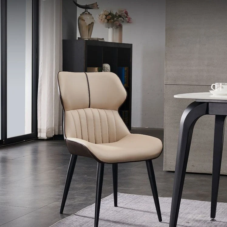Poltrone Parsons contemporanee Sedie da pranzo e stile curve pelle Clearhalo