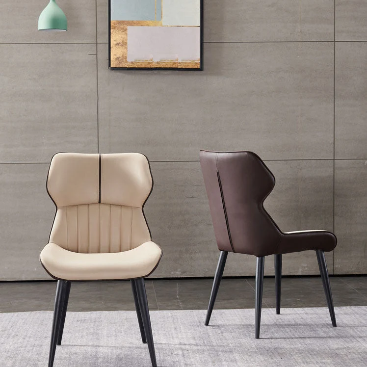 Poltrone Parsons contemporanee Sedie da pranzo e stile curve pelle Clearhalo