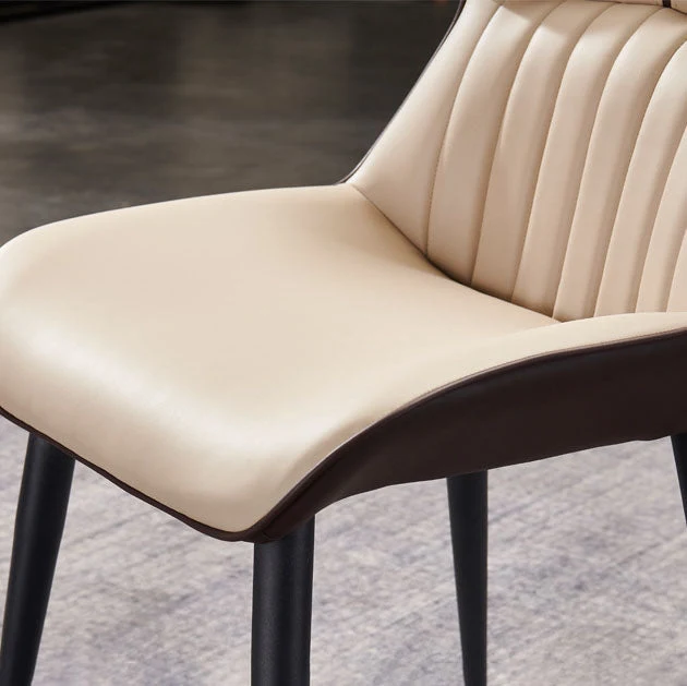 Poltrone Parsons contemporanee Sedie da pranzo e stile curve pelle Clearhalo