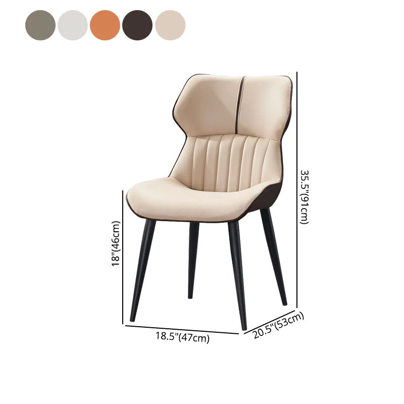 Poltrone Parsons contemporanee Sedie da pranzo e stile curve pelle Clearhalo