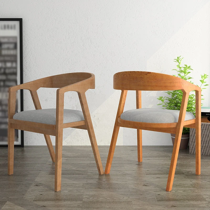 Poltrone per sala da pranzo Sedia moderna da cucina legno massello per la casa Clearhalo