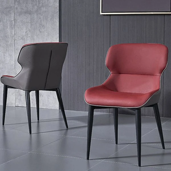 Poltrone da pranzo con schienale alto dal design moderno Sedie da pranzo pelle (set di 4) Clearhalo