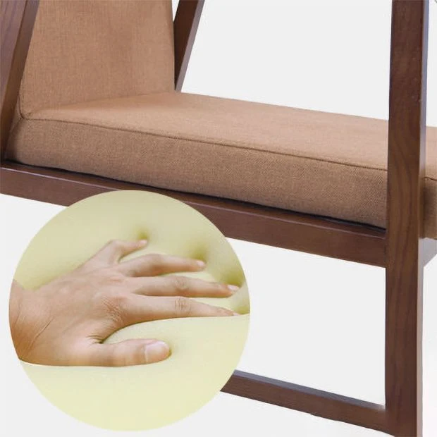 Poltrone da pranzo contemporanee legno Sedia laterale da pranzo tessuto imbottito per ristorante Clearhalo