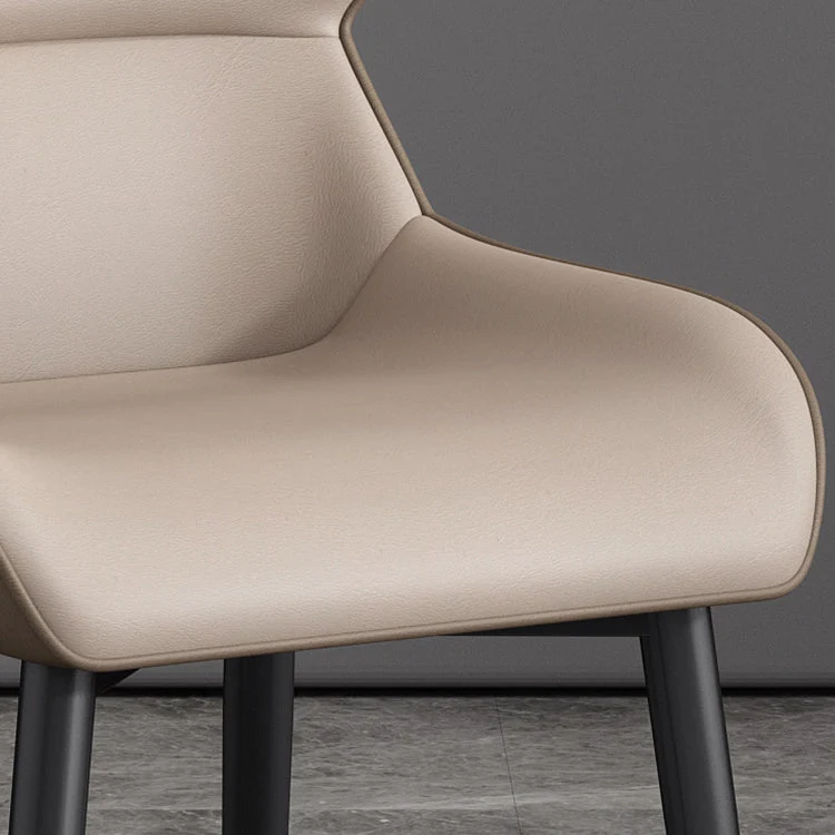 Poltrone da pranzo contemporanee metallo Wingback Parsons Chair per uso domestico (set di 2) Clearhalo