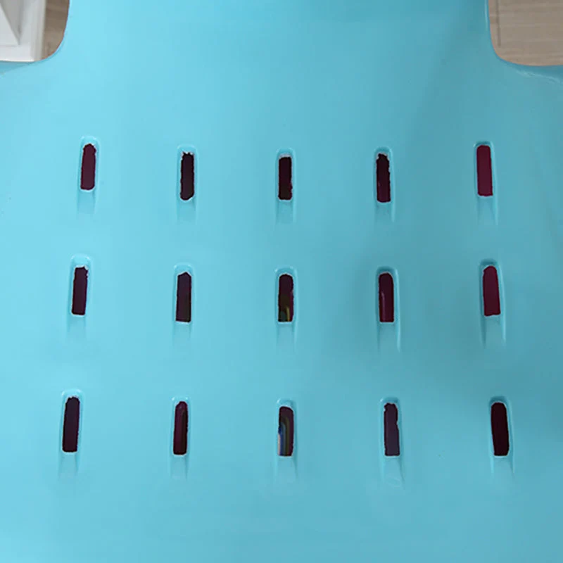 Poltrone da pranzo impilabili stile minimalista Sedia laterale da pranzo con schienale doghe plastica per la casa Clearhalo