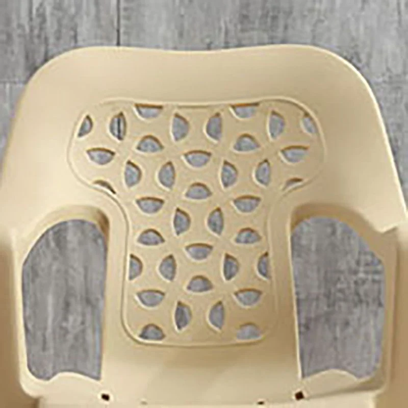 Poltrone da pranzo impilabili stile minimalista Sedia laterale da pranzo plastica con schienale aperto per uso domestico C...