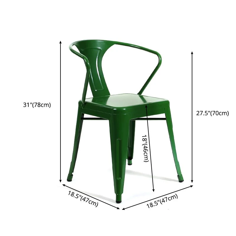 Poltrone da pranzo industriali con gambe metallo Poltrona da pranzo con schienale doghe per bar Clearhalo
