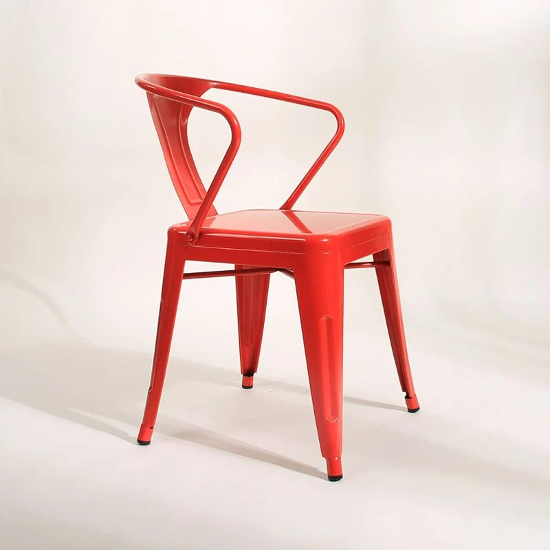 Poltrone da pranzo industriali con gambe metallo Poltrona da pranzo con schienale doghe per bar Clearhalo
