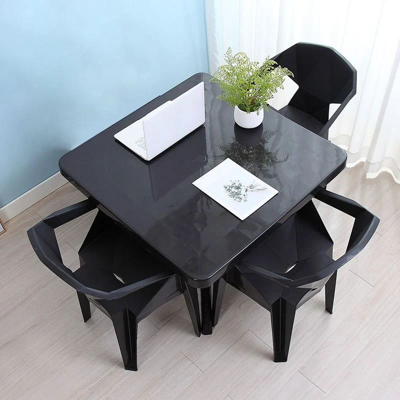 Poltrone da pranzo moderne per interni Poltrona da pranzo plastica per la casa impilabile Clearhalo