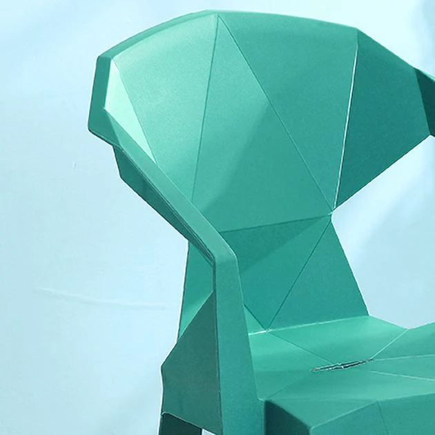 Poltrone da pranzo moderne per interni Poltrona da pranzo plastica per la casa impilabile Clearhalo