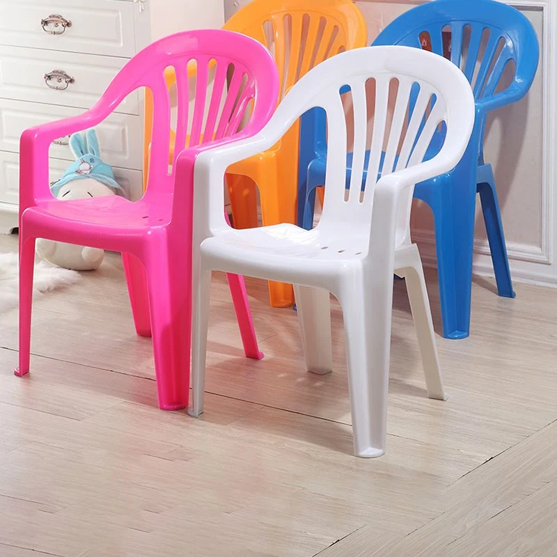 Poltrone da pranzo moderne plastica Poltrone da pranzo impilabili con schienale doghe Clearhalo