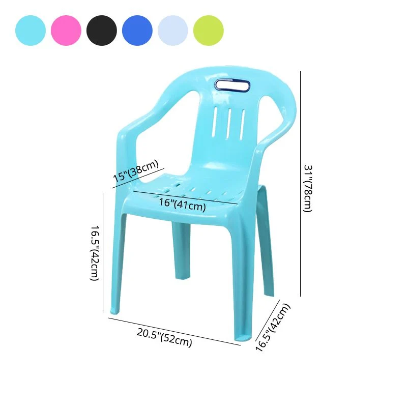 Poltrone da pranzo moderne plastica Poltrone da pranzo impilabili con schienale doghe Clearhalo