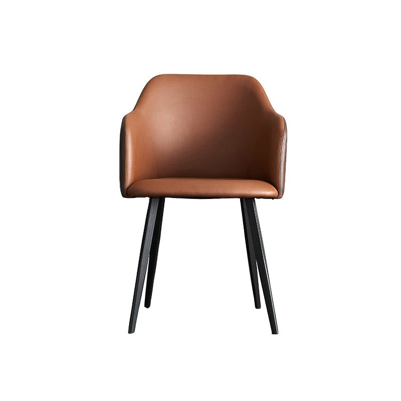 Poltrone da pranzo pelle stile moderno Sedie imbottite con schienale solido Clearhalo