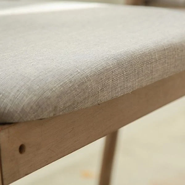 Poltrone da pranzo stile country Poltrona imbottita con schienale aperto lino per interni Clearhalo