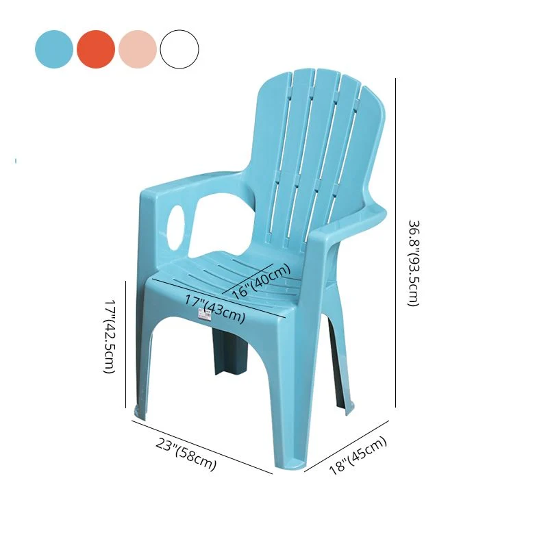 Poltrone da pranzo stile minimalista Sedia laterale impilabile con schienale doghe plastica per uso domestico Clearhalo