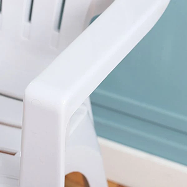 Poltrone da pranzo stile minimalista Sedia laterale impilabile con schienale doghe plastica per uso domestico Clearhalo