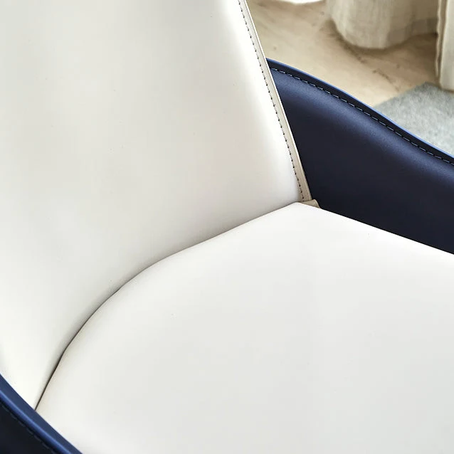 Poltrone da pranzo stile moderno Poltrone imbottite con schienale massiccio e gambe metallo Clearhalo