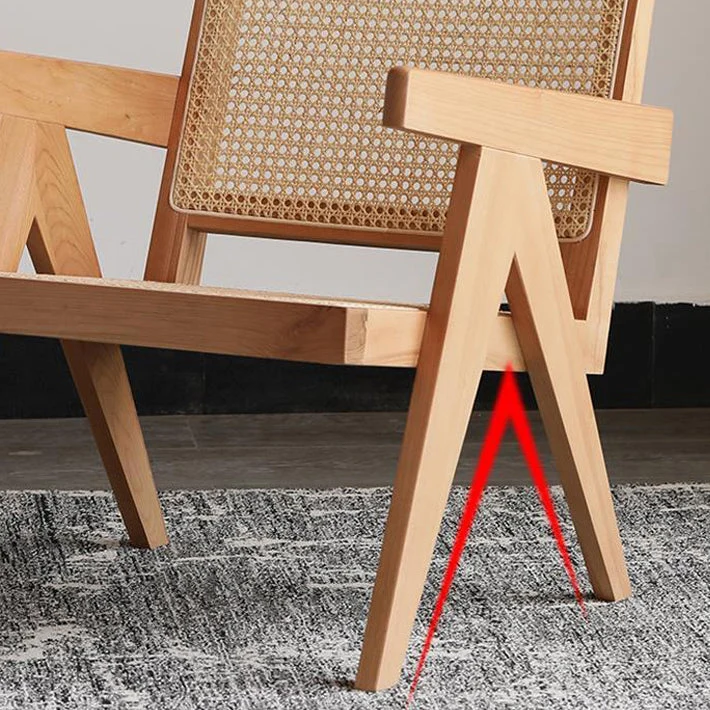 Poltrone da pranzo tradizionali legno con schienale canna per uso domestico Clearhalo