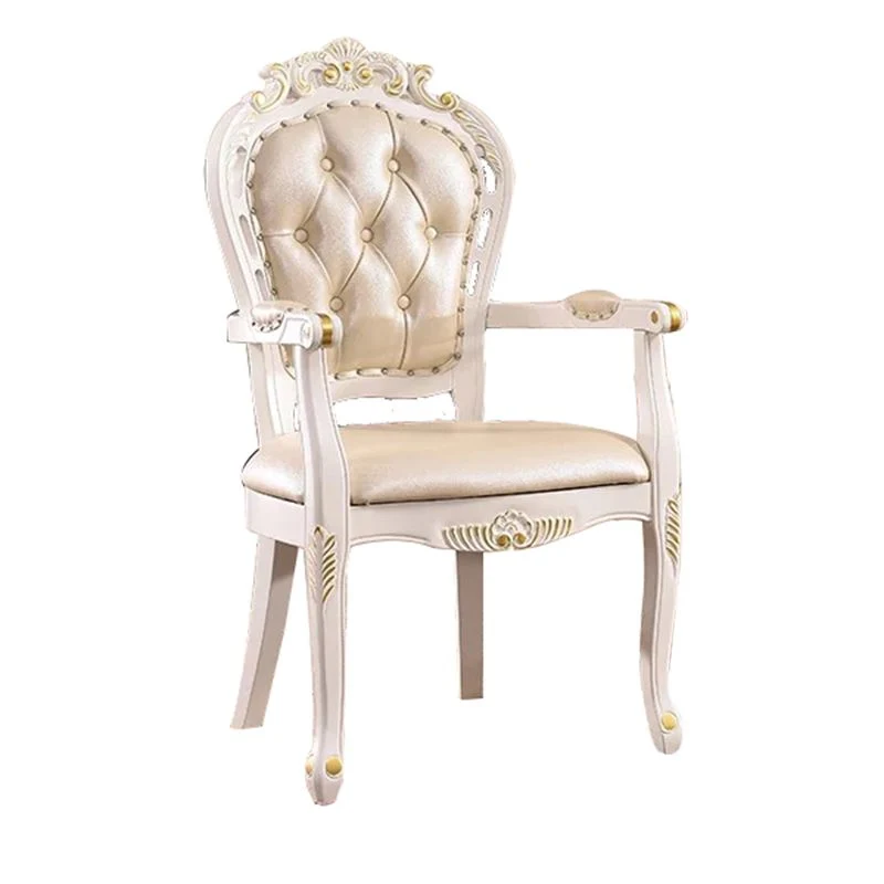 Poltrone da pranzo vittoriane Poltrone imbottite con gambe legno (set di 2) Clearhalo