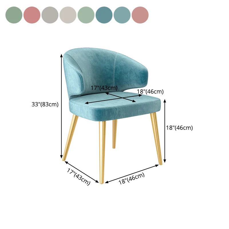 Poltrone da sala da pranzo metallo nordico Poltrone da pranzo velluto per ristorante Clearhalo