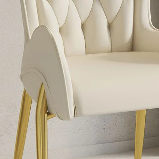 Poltrone da sala da pranzo metallo stile nordico, sedia laterale con schienale alto per uso domestico Clearhalo