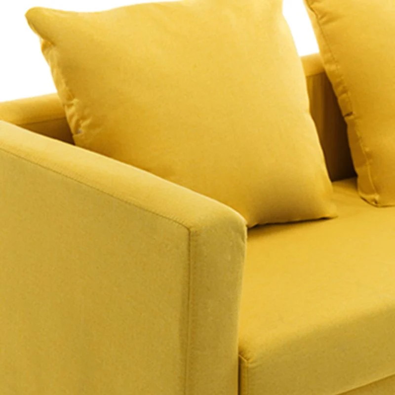 Posti sedere con rivestimento fodera con braccioli quadrati standard con schienale allentato contemporaneo Clearhalo