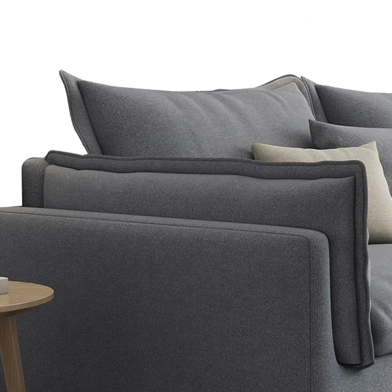 Posti sedere standard grigio chiaro con bracciolo superiore con cuscino per soggiorno fisso Clearhalo