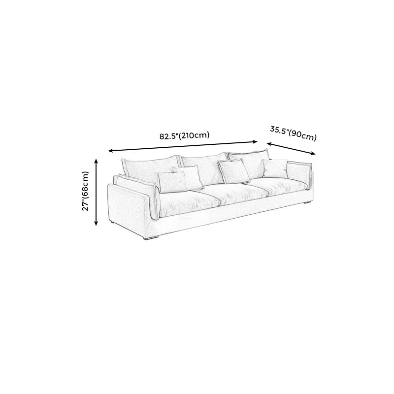 Posti sedere standard grigio chiaro con bracciolo superiore con cuscino per soggiorno fisso Clearhalo
