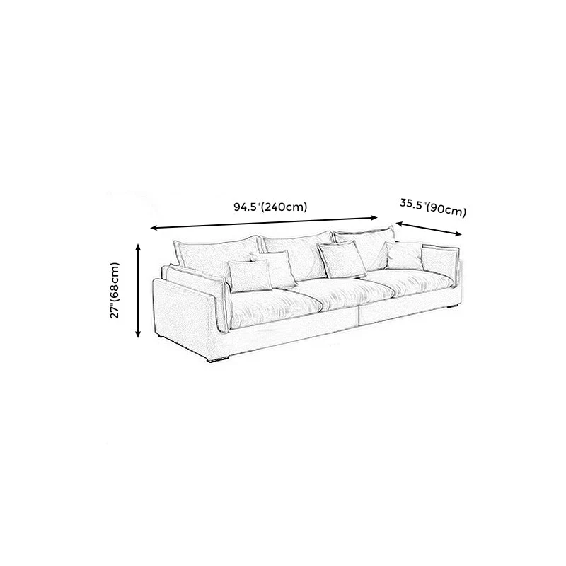 Posti sedere standard grigio chiaro con bracciolo superiore con cuscino per soggiorno fisso Clearhalo