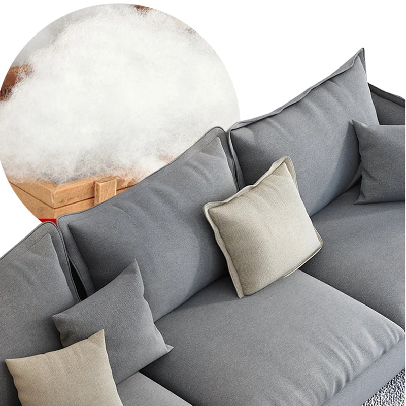 Posti sedere standard grigio chiaro con bracciolo superiore con cuscino per soggiorno fisso Clearhalo