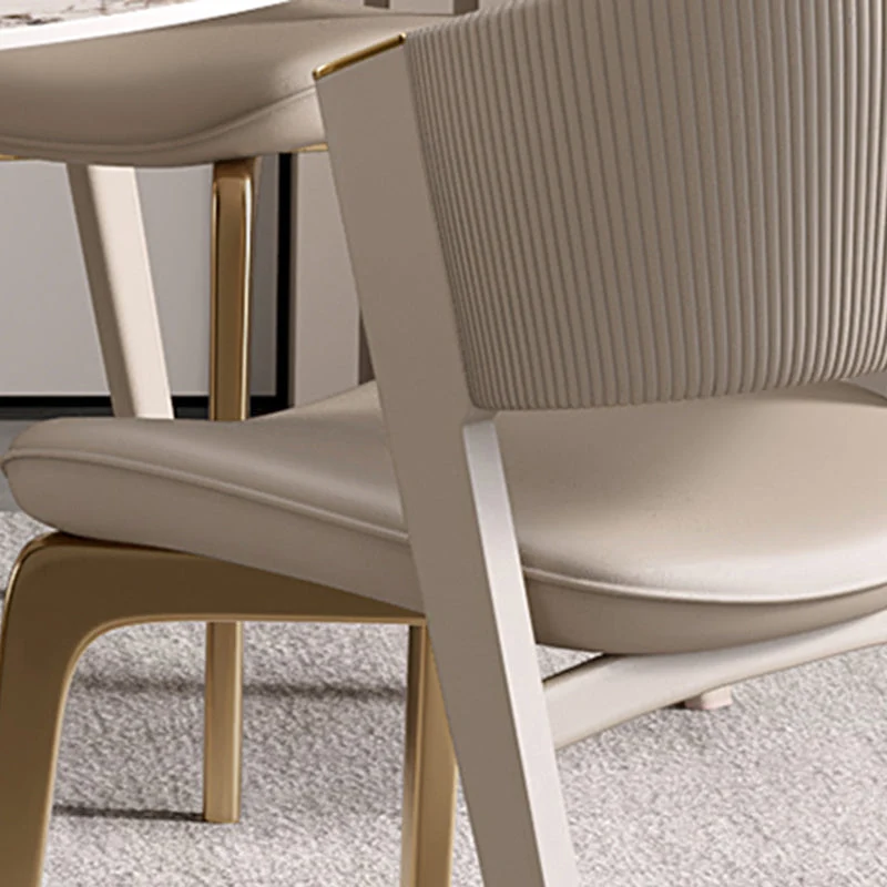 Sala da pranzo domestica Sedia da pranzo imbottita senza braccioli Clearhalo