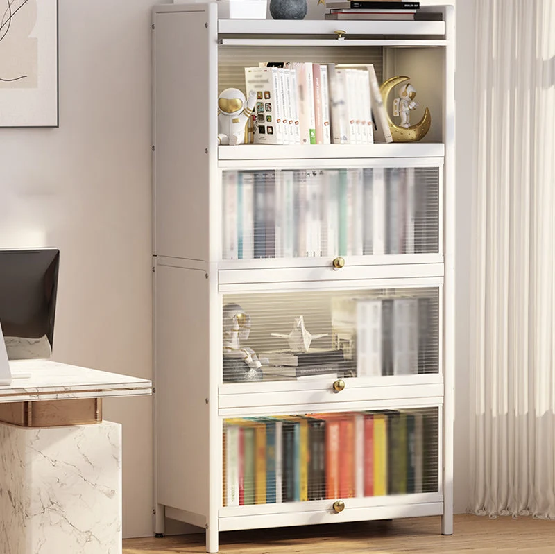Sala da pranzo Minimalismo Buffet Server Server da pranzo con porte vetro e struttura metallo Clearhalo