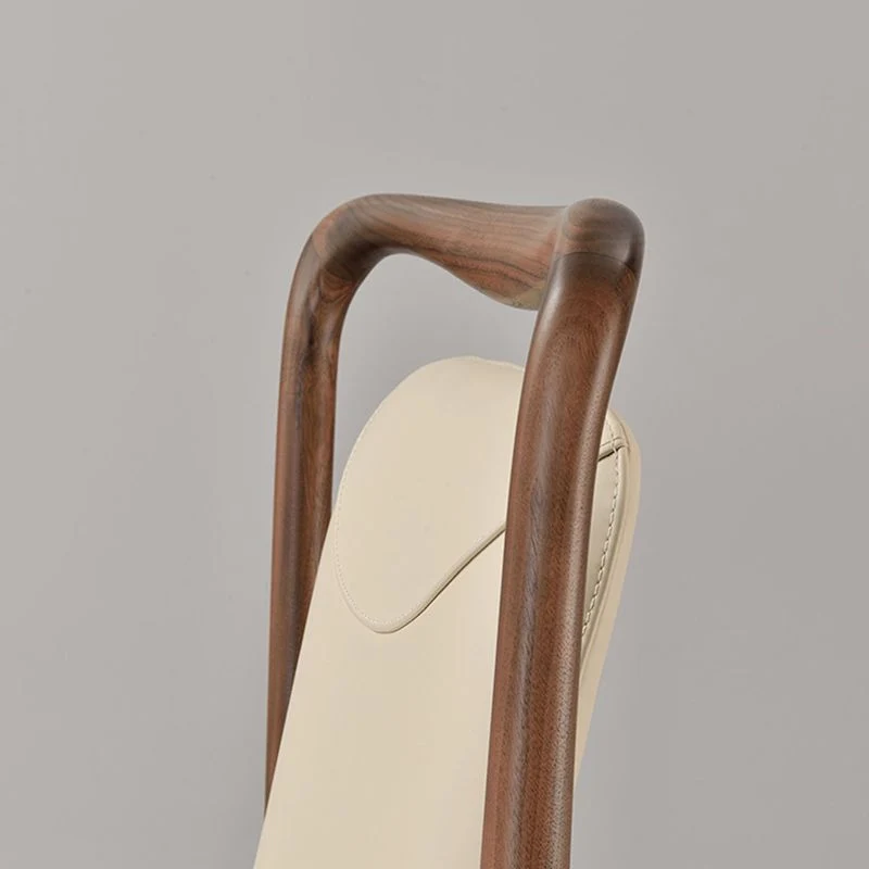 Sala da pranzo Sedia da pranzo moderna imbottita con schienale massiccio legno di noce Clearhalo