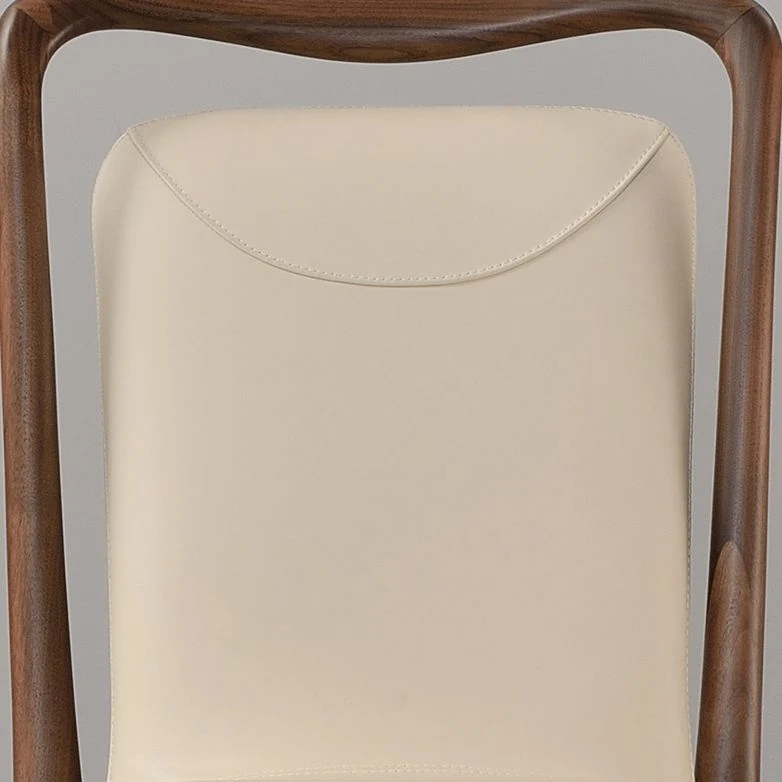 Sala da pranzo Sedia da pranzo moderna imbottita con schienale massiccio legno di noce Clearhalo