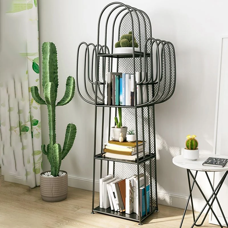 Scaffale scandinavo con finitura anticata Scaffale metallo Etagere, 59,05" H Clearhalo
