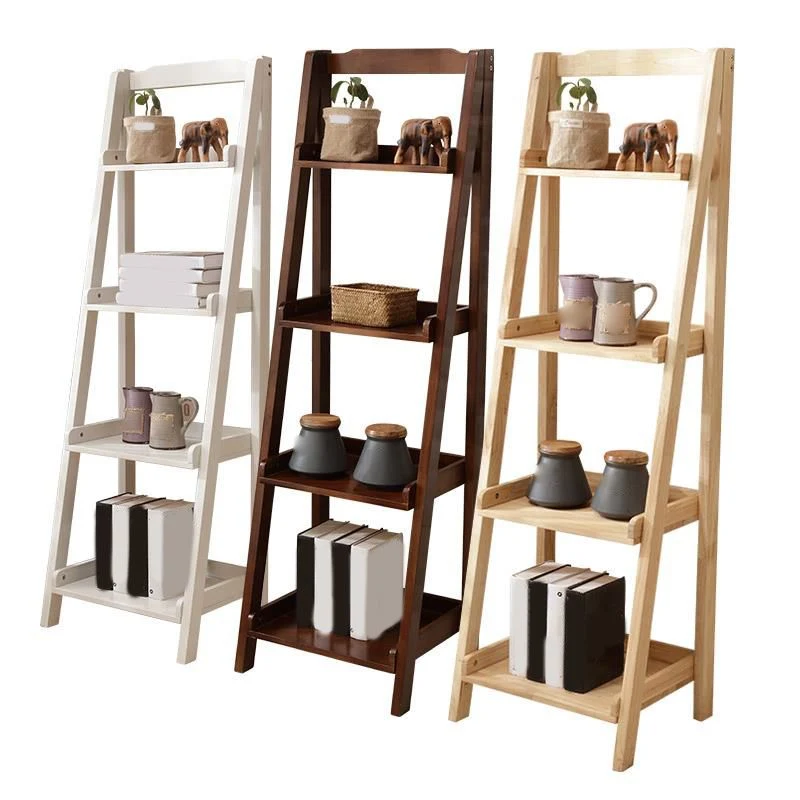 Scaffali Contemporanei Inclusi Libreria Con Scaletta Legno Clearhalo