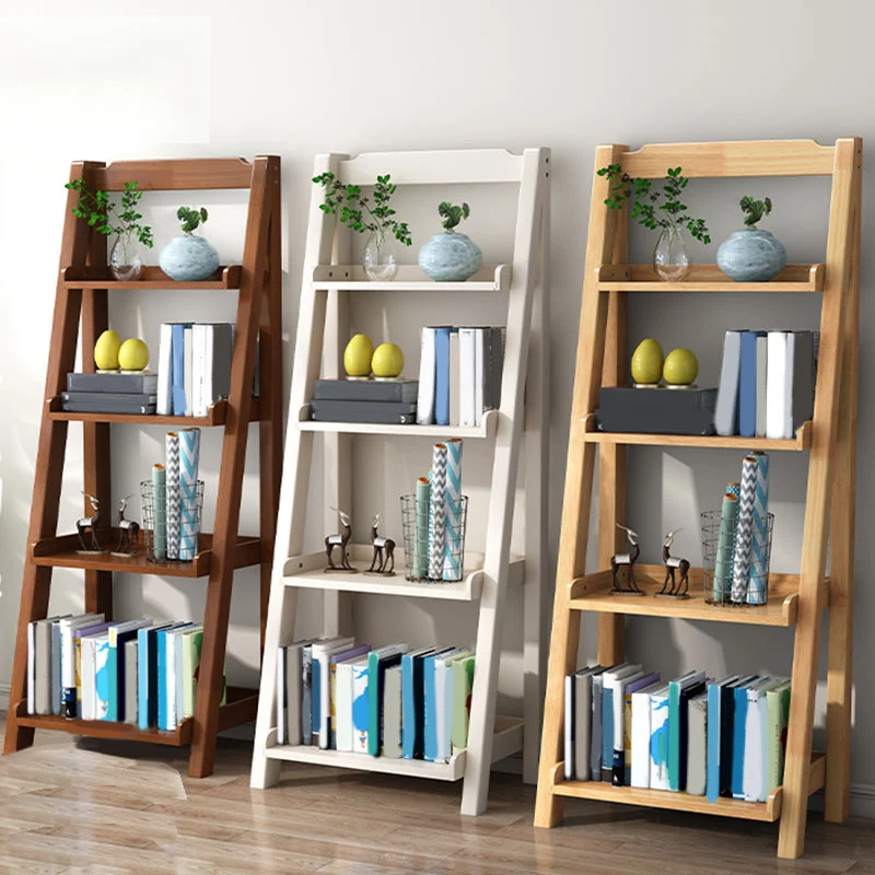 Scaffali Contemporanei Inclusi Libreria Con Scaletta Legno Clearhalo