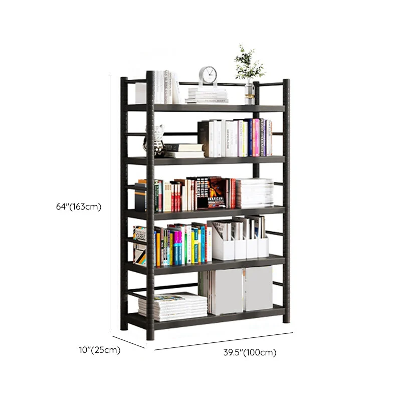 Scaffali per libreria moderni con schienale aperto metallo inclusi per l'home office Clearhalo