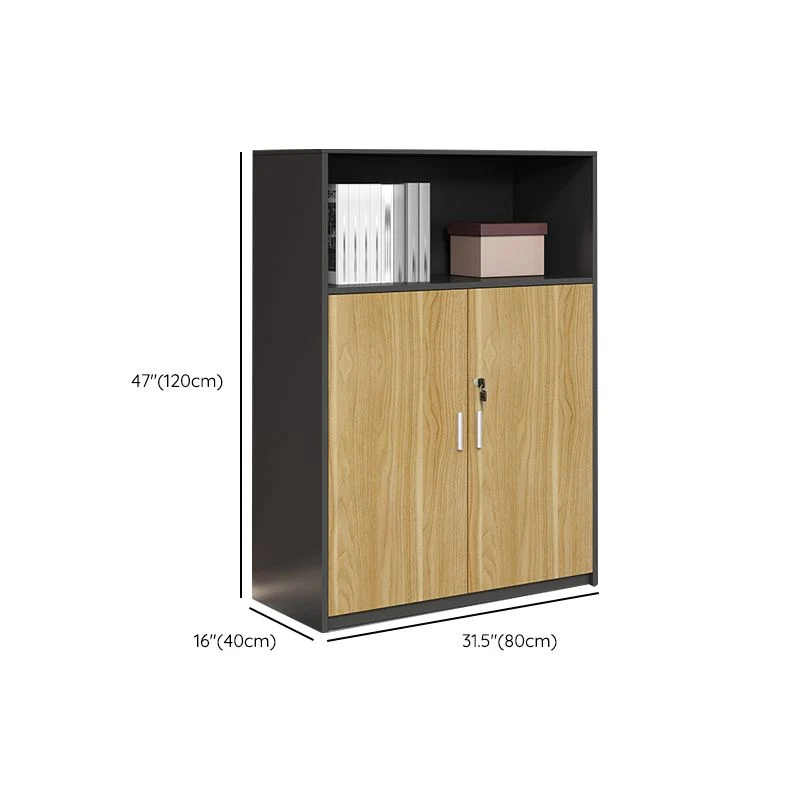 Schedario laterale moderno della metà del secolo Schedario legno per ufficio domestico Clearhalo