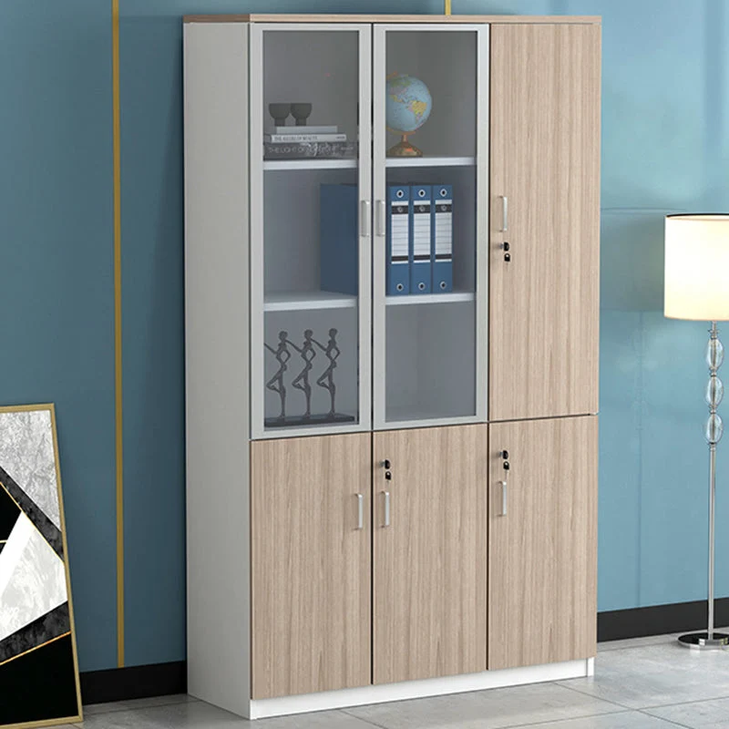 Schedario laterale stile moderno Schedario legno con serratura e contenitore Clearhalo