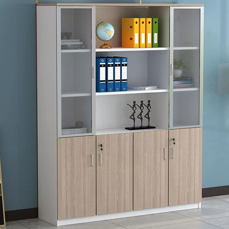 Schedario laterale stile moderno Schedario legno con serratura e contenitore Clearhalo